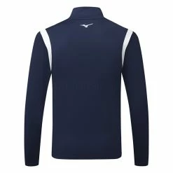 Mizuno Quick Dry Breeze Elite 1/4 Zip Golf Sweater -Golf Shoes Sales Store Mizuno SS22 Breeze Elite 1 4 Zip Sweater 52GC2001 14 Code SWMIZ041 M Deep Navy Back