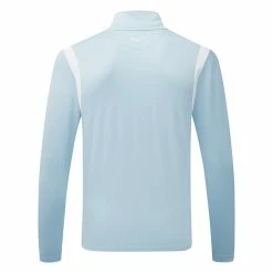 Mizuno Quick Dry Breeze Elite 1/4 Zip Golf Sweater -Golf Shoes Sales Store Mizuno SS22 Breeze Elite 1 4 Zip Sweater 52GC2001 19 Code SWMIZ042 M Light Blue Back
