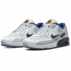 Nike Air Max 90G NRG Golf Shoes -Golf Shoes Sales Store Nike Golf Air Max 90 G NRG Golf Shoes Pure Platinum Dark Obsidian White 3