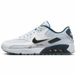 Nike Air Max 90G NRG Golf Shoes -Golf Shoes Sales Store Nike Golf Air Max 90 G NRG Golf Shoes Pure Platinum Dark Obsidian White 6