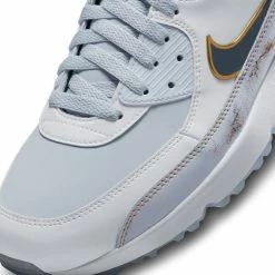 Nike Air Max 90G NRG Golf Shoes -Golf Shoes Sales Store Nike Golf Air Max 90 G NRG Golf Shoes Pure Platinum Dark Obsidian White 8