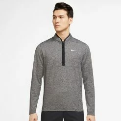 Nike Dry Victory Heather 1/2 Zip Golf Sweater 11 Nike Dry Victory Heather 1/2 Zip Golf Sweater -Golf Shoes Sales Store Nike SS22 Victory Heather 1 2 Zip Golf Sweater Black Black White DH1261 010 SWNIK247 M Model 1