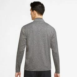 Nike Dry Victory Heather 1/2 Zip Golf Sweater 13 Nike Dry Victory Heather 1/2 Zip Golf Sweater -Golf Shoes Sales Store Nike SS22 Victory Heather 1 2 Zip Golf Sweater Black Black White DH1261 010 SWNIK247 M Model 3