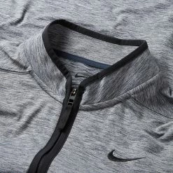 Nike Dry Victory Heather 1/2 Zip Golf Sweater -Golf Shoes Sales Store Nike Victory Heather 1 2 Zip Golf Sweater Obsidian Black DH1261 451 SWNIK257 Detail