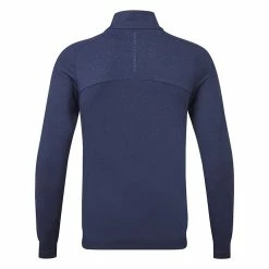 Oscarjacobson Oscar Jacobson Lawton Tour 1/4 Zip Golf Sweater 7 Oscarjacobson Oscar Jacobson Lawton Tour 1/4 Zip Golf Sweater -Golf Shoes Sales Store Oscar Jacobson AW22 Lawton Tour OJTOP0102 SWOSC206 S Navy Marl Back