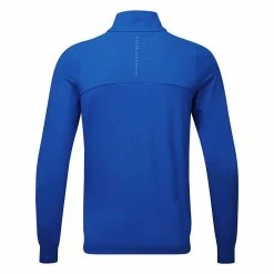 Oscarjacobson Oscar Jacobson Lawton Tour 1/4 Zip Golf Sweater -Golf Shoes Sales Store Oscar Jacobson AW22 Lawton Tour OJTOP0102 SWOSC207 S Electric Marl Back