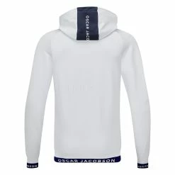 Oscarjacobson Oscar Jacobson Travis Golf Hoodie 7 Oscarjacobson Oscar Jacobson Travis Golf Hoodie -Golf Shoes Sales Store Oscar Jacobson SS22 Travis Midlayer Hoodie OJTOP0044 Code SWOSC201 M White Navy Back