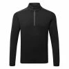 Ping Marshall 1/2 Zip Fleece Golf Sweater -Golf Shoes Sales Store Ping AW22 Marshall Half Zip Fleece PO3546 D88 SWPIN161 Black Black Front