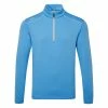 Ping Ramsey 1/2 Zip Golf Sweater -Golf Shoes Sales Store Ping SS23 Ramsey 1 4 Zip Sweater P03356 BLU SWPIN175 Infinity Blue Marl Front