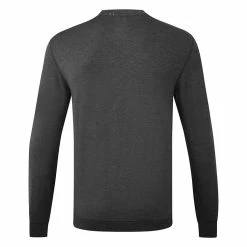 Puma Cloudspun Crew Golf Popover -Golf Shoes Sales Store Puma AW20 Cloudspun Crewneck Sweater 597596 01 Code SWPUM192 Puma Black Heather back