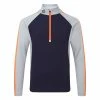 Sunderland Aspen Mid Layer Golf Top -Golf Shoes Sales Store Sunderland AW22 Aspen Midlayer Sweater SUNMM39 ASP SWSUN033 2XL Navy Silver Lava Front