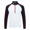 Sunderland Aspen Mid Layer Golf Top 2 Sunderland Aspen Mid Layer Golf Top -Golf Shoes Sales Store Sunderland White Navy Red SUNMM39 ASP FRONT
