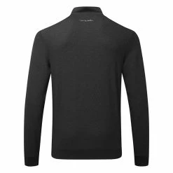 TravisMathew Hot Cocoa 1/2 Zip Golf Sweater -Golf Shoes Sales Store Travis Mathew AW21 Hot Cocoa Sweater 1MV370 0BSH Code SWTRA012 M Black Sharkskin Back