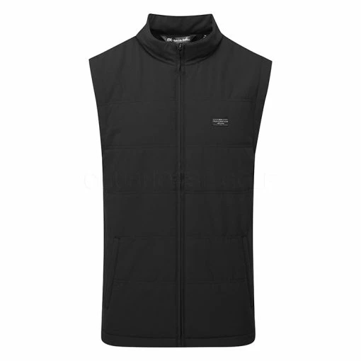 TravisMathew Cold Shoulder Full Zip Golf Vest -Golf Shoes Sales Store Travis Mathew SS21 Cold Shoulder Sweater Vest 1MT369 0BLK Code SWTRA019 M Black Front