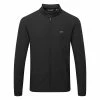 TravisMathew Interlude Full Zip Golf Jacket -Golf Shoes Sales Store Travis Mathew SS21 Interlude Sweater Jacket 1MT003 0BLK Code SWTRA018 M Black Front
