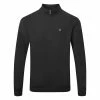TravisMathew Zachary 1/2 Zip Golf Sweater -Golf Shoes Sales Store Travis Mathew SS21 Zachary Sweater 1MQ470 0BLK Code SWTRA006 Black Front