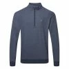 TravisMathew Zachary 1/2 Zip Golf Sweater 1 TravisMathew Zachary 1/2 Zip Golf Sweater -Golf Shoes Sales Store Travis Mathew SS21 Zachary Sweater 1MQ470 4HBN Code SWTRA004 Heather Blue Nights Front