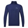 Oscarjacobson Oscar Jacobson Trent Tour 1/2 Zip Golf Sweater -Golf Shoes Sales Store Trent Tour Jacket OJTOP0021 Code SWOSC179 Solid Navy Front