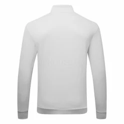 Underarmour Under Armour Fleece 1/4 Zip Golf Sweater -Golf Shoes Sales Store Under Armour AW22 1 4 Zip Sweater 1373358 014 SWUND173 XL Halo Gray Black Back