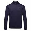 Underarmour Under Armour Fleece 1/4 Zip Golf Sweater 2 Underarmour Under Armour Fleece 1/4 Zip Golf Sweater -Golf Shoes Sales Store Under Armour AW22 1 4 Zip Sweater 1373358 410 SWUND174 XXL Midnight Navy Black Front