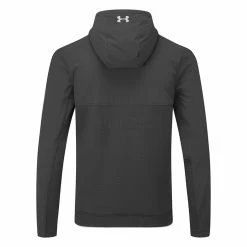 Underarmour Under Armour Storm Daytona Full Zip Golf Hoodie -Golf Shoes Sales Store Under Armour AW22 Storm Daytona Full Zip Sweater 1373412 001 SWUND183 Black Black Reflective Back