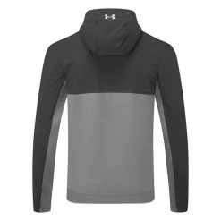 Underarmour Under Armour Storm Daytona Full Zip Hoodie -Golf Shoes Sales Store Under Armour AW22 Storm Daytona Full Zip Sweater 1373412 012 SWUND184 Pitch Gray Black Reflective Back