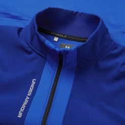 Underarmour Under Armour Storm Daytona 1/2 Zip Golf Sweater -Golf Shoes Sales Store Under Armour AW22 Storm Daytona Half Zip Wind Top 1373409 486 SWUND204 S Versa Blue Bauhaus Blue Reflective Detail