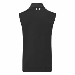 Underarmour Under Armour Storm Daytona 1/2 Zip Golf Vest -Golf Shoes Sales Store Under Armour AW22 Storm Daytona Vest Wind Top 1373408 001 WTUND090 Black Black Reflective Back