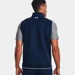 Underarmour Under Armour Storm Daytona 1/2 Zip Golf Vest -Golf Shoes Sales Store Under Armour AW22 Storm Daytona Vest Wind Top 1373408 408 WTUND092 Academy Academy Reflective Model 3