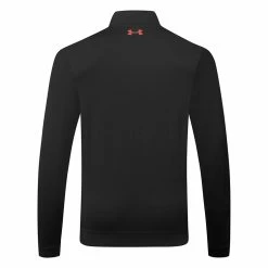 Underarmour Under Armour Storm Full Zip Golf Jacket -Golf Shoes Sales Store Under Armour AW22 Storm Midlayer Full Zip Sweater 1370123 005 SWUND181 Black Pitch Gray Radio Red Back