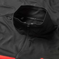 Underarmour Under Armour Storm Full Zip Golf Jacket -Golf Shoes Sales Store Under Armour AW22 Storm Midlayer Full Zip Sweater 1370123 005 SWUND181 Black Pitch Gray Radio Red Detail