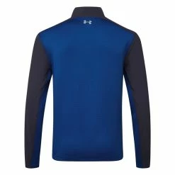 Underarmour Under Armour Storm Daytona 1/2 Zip Golf Sweater -Golf Shoes Sales Store Under Armour SS23 Storm Daytona Half Zip Wind Top 1373409 410 SWUND205 S Midnight Navy Blue Mirage Reflective Back
