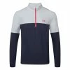 Underarmour Under Armour Storm HZ 1/2 Zip Golf Sweater -Golf Shoes Sales Store Under Armour SS23 Storm Midlayer HZ Sweater 1377398 411 SWUND197 S Midnight Navy White Pink Shock Front