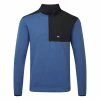 Underarmour Under Armour Fleece 1/4 Zip Golf Sweater -Golf Shoes Sales Store Under Armour SS23 Sweaterfleece Nov Sweater 1373415 471 SWUND193 S Blue Mirage White Front