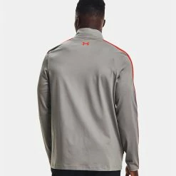 Underarmour Under Armour Storm Full Zip Golf Jacket -Golf Shoes Sales Store Under Armour AW21 Storm Full Zip Sweater 1369667 066 Code SWUND151 Concrete Phoenix Fire Model 3