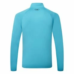 Underarmour Under Armour Tech 2.0 1/2 Zip Golf Sweater -Golf Shoes Sales Store Under Armour Tech 2.0 1 2 Zip Golf Sweater Glacier Blue Black 1328495 433 SWUND187 Back