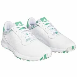 Adidas S2G SL Leather Golf Shoes -Golf Shoes Sales Store adidas S2G SL 23 Shoes White Grey One Court Green 4