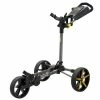 PowaKaddy DLX Lite FF Golf Trolley -Golf Shoes Sales Store powakaddydlxlitefftrolleygunmetalyellow1