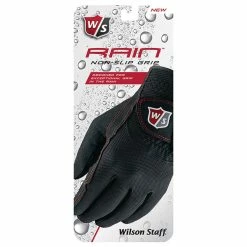 WilsonStaff Wilson Rain Golf Gloves (Pair Pack) -Golf Shoes Sales Store wilsonstaff2021raingloveblack3